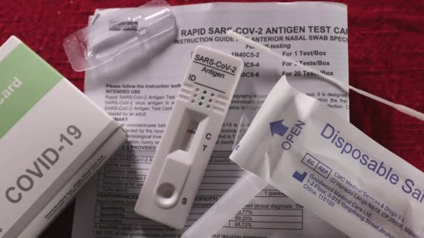 Sars Cov Antijen Testi Negatif — Stok video