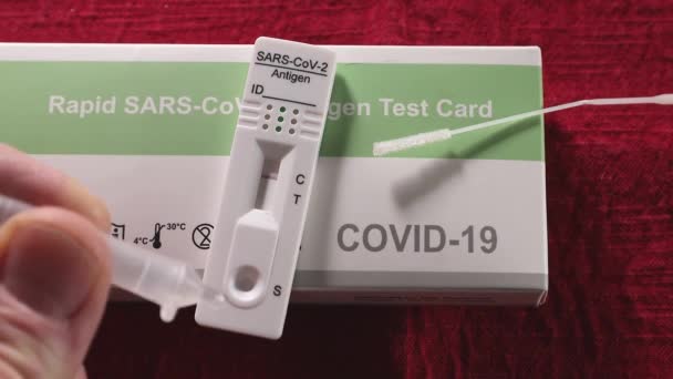 Sars Cov Antigen Test Reads Negative — стоковое видео