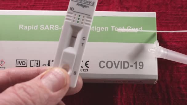 Sars Cov Antigen Test Reads Negative — Stock videók