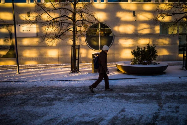 스웨덴 스톡홀름 에릭슨 글로브 극장에서 겨울에 널빤지 — 스톡 사진