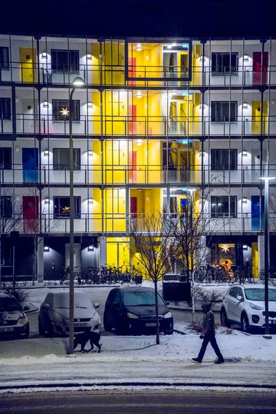 Stockholm Sveç Skondal Bir Dizi Renkli Apartman — Stok fotoğraf