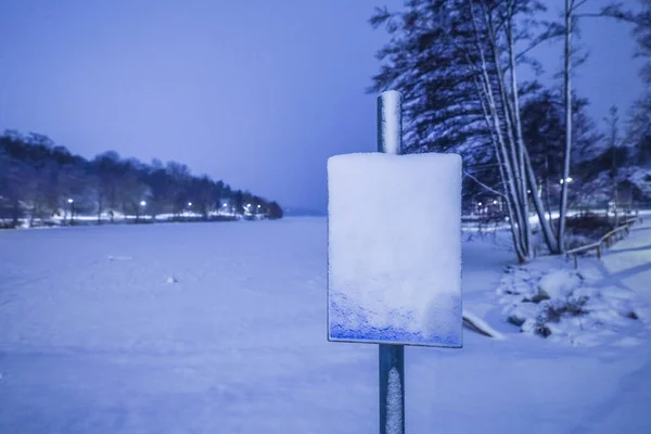 Stockholm Sweden Winter Landscape Vinterviken Park — Stock fotografie