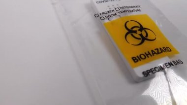 Biyolojik tehlike plastik poşeti ve Covid-19 öz denemesi.. 