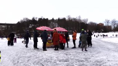 Stockhom, Trekanten Gölü 'ndeki İsveç buz patencileri 
