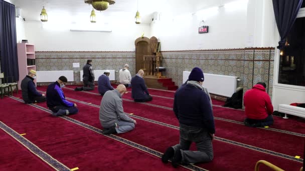 Estocolmo Suecia Una Ceremonia Oración Por Tarde Una Mezquita — Vídeos de Stock
