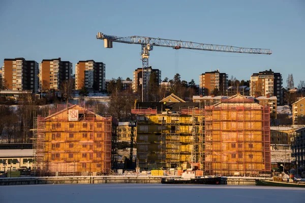 Sundsvall Sweden New Apartment Building Sundsvall Harbour — стокове фото