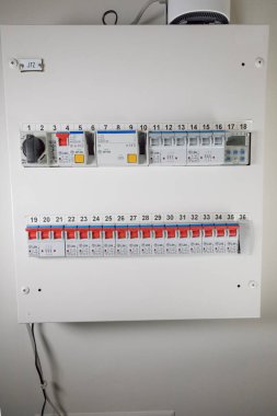 Bir dairede elektrik şalteri kutusu..