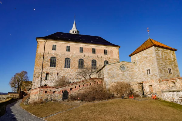 Oslo Norvegia Una Vista All Interno Del Akershus Festning Fortezza — Foto Stock