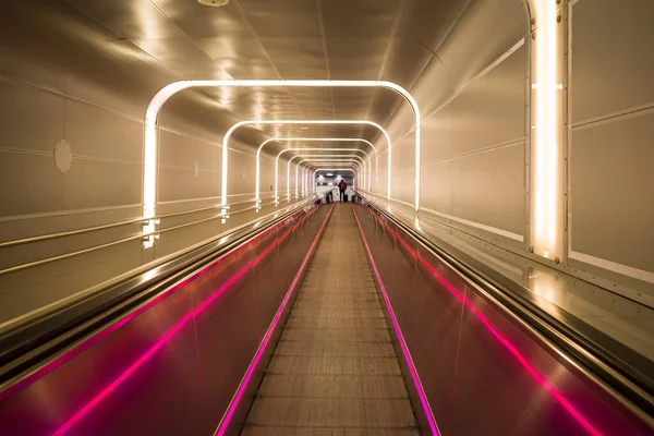 Oslo Noorwegen Een Roltrap Een Tunnel Het Centraal Station Van — Stockfoto