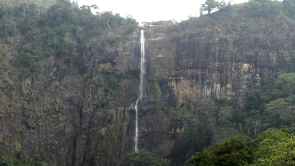 스리랑카 Diyaluma Falls 220 미터이며 스리랑카에서 번째로 폭포이다 — 비디오