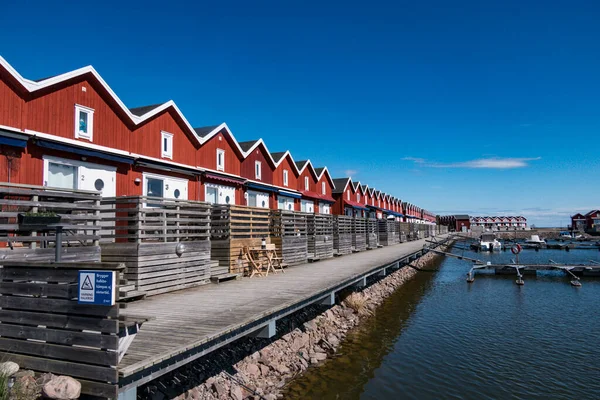 Sunnana Sweden Vacation Homes Cabins Row Shoreof Lake Vanern — Photo