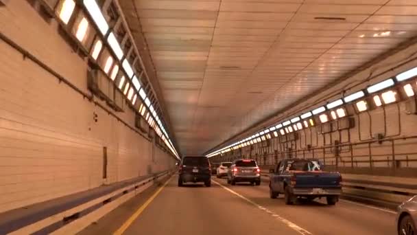 Norfolk Virginia Usa Traffic Hampton Roads Bridge Tunnels — Wideo stockowe
