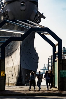 Norfolk, Virginia. Wisconsin 'den yürüyen ABD halkı..