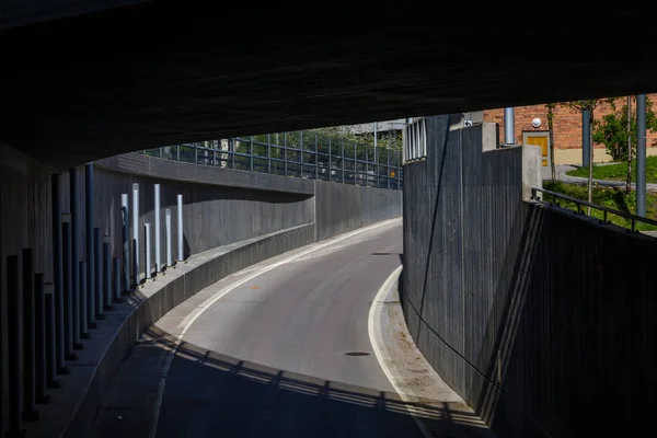 Στοκχόλμη Σουηδία Μια Ράμπα Αυτοκινητόδρομο Χωρίς Αυτοκίνητα — Φωτογραφία Αρχείου