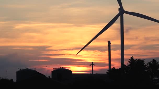 Hirtshals Dinamarca Turbinas Eólicas Girando Viento — Vídeos de Stock