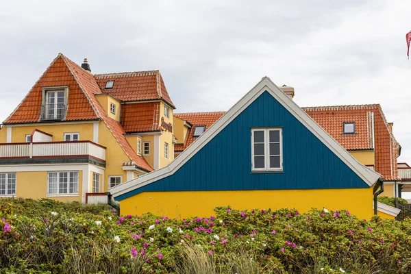 Skagen Dinamarca Fachadas Coloridas Clássicas Centro Cidade — Fotografia de Stock