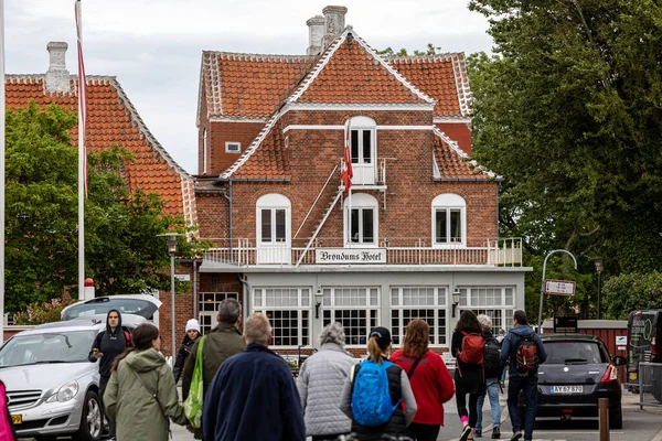 Skagen Danimarca Facciata Del Brondums Hotel Nel Centro Della Città — Foto Stock