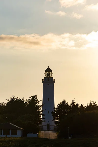 Hirtshals Dänemark Der Leuchtturm Von Hirtshals Bei Sonnenuntergang Einem Klaren — Stockfoto