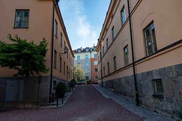 Estocolmo Suécia Bairro Residencial Kungsholmen Conhecido Como Grubbenstorget — Fotografia de Stock