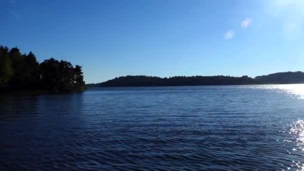 Stockholm Suède Îles Eau Douce Dehors Ville Dans Lac Malaren — Video