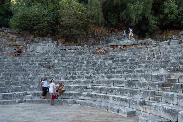 Ksamil Albania July 2022 People Amphitheatre National Park Butrint Ancient — Foto Stock