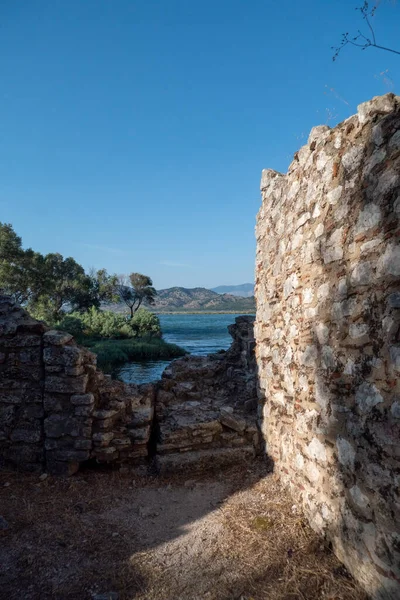 Ksamil Albania Ruins National Park Butrint Ancient City Greek Roman — Foto Stock
