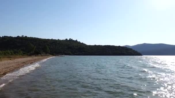 Ksamil Albania Costa Playa Del Lago Butrint — Vídeos de Stock