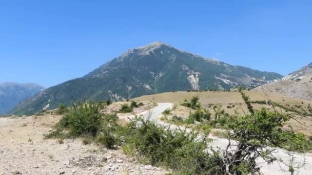 Gjirokaster Albania High Plateau Landscape — Stockvideo