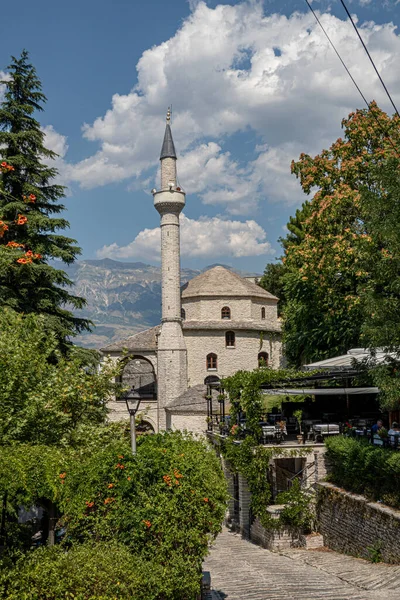 Gjirokaster Albania Gjirokaster Mosque Minaret — Foto de Stock