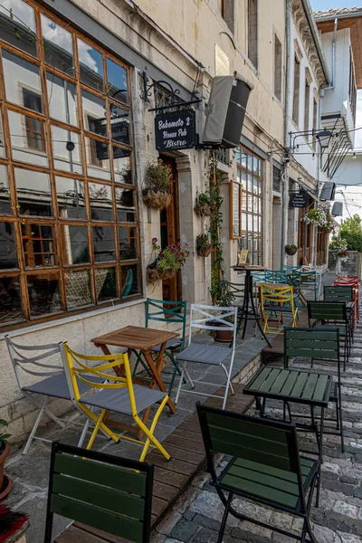 Gjirokaster Albania Outdoor Restaurant Old Town — Stock Photo, Image