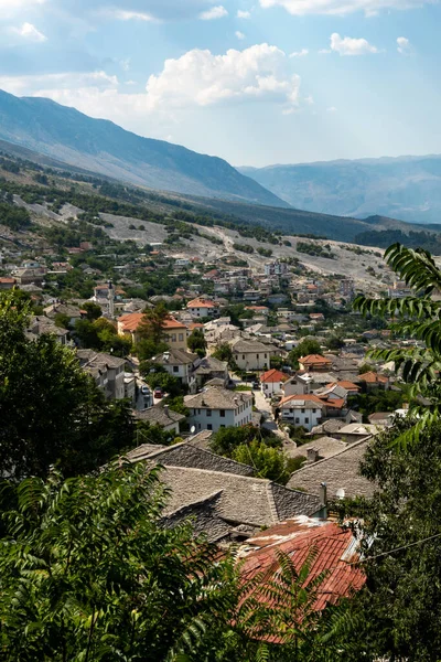 Gjirokaster Albania Rooftops City — Foto de Stock