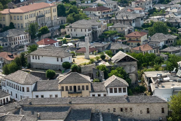Gjirokaster Albania Dachy Miasta — Zdjęcie stockowe