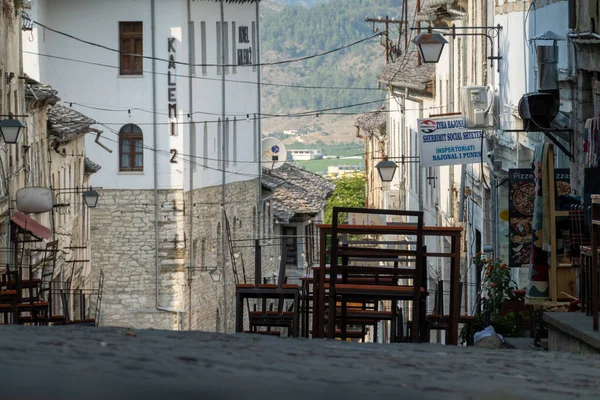 Gjirokaster Albania Outdoor Restaurant Old Town — Foto de Stock