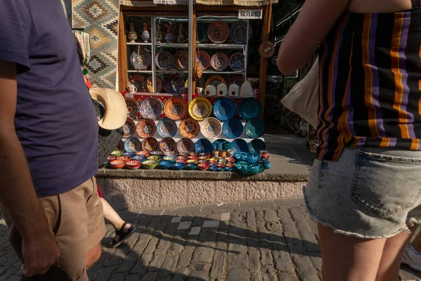 Gjirokaster Albania Local Souvenirs Sale Street Vendor — ストック写真