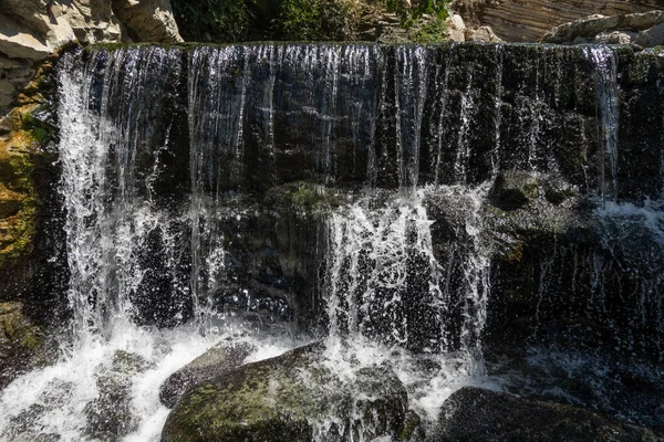 Permet Albania July 2022 Waterfall Benja Thermal Baths Mountains —  Fotos de Stock