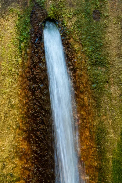 Saranda Albania Fresh Drinkable Water Flowing Out Mountain Stream —  Fotos de Stock