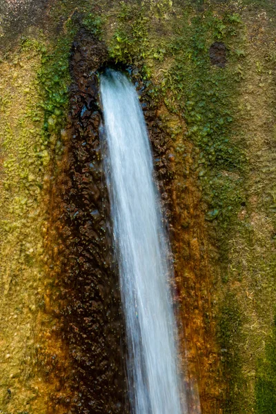 Saranda Albania Fresh Drinkable Water Flowing Out Mountain Stream —  Fotos de Stock