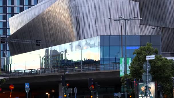 Stockholm Sweden Landmark Waterfront Building Downtown — Stock videók