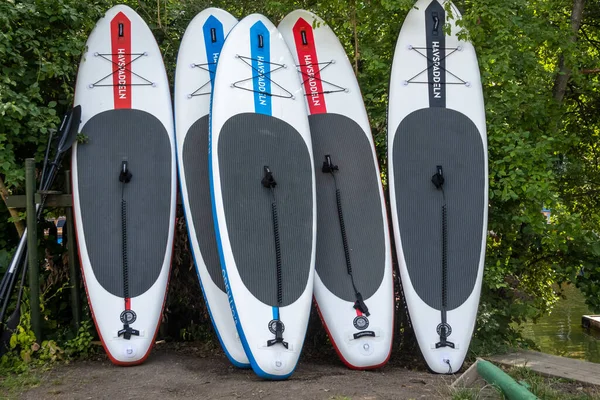 Stockholm Sweden Stand Paddleboards Sup Stand Together Hire — Foto de Stock