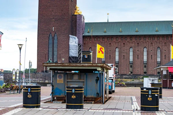 Stockholm Sweden Garbage Container Underground Garbage Collection System Front City — Stock Fotó