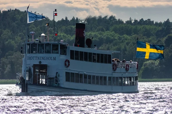 Stockhom Sweden Drottningholm Ferry Lake Malaren — Stockfoto