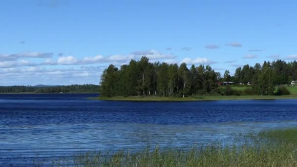Skellefte Sweden Pure Pristine Lake Islands Sun — Stockvideo