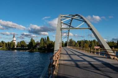 Sorsele, Sweden A steel arch bridge over the Vindelalven river.