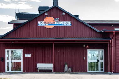 Gunnarn, Sweden The departure terminal at the Storumans AIrport.