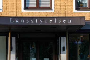 Umea, Sweden The County Council sign or Lansstyrelsen.
