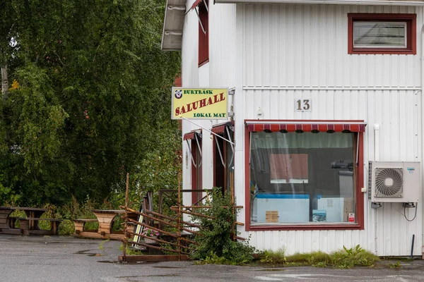 Burtrask Sweden Aug 2022 Facade Window Small Specialised Food Store — Zdjęcie stockowe
