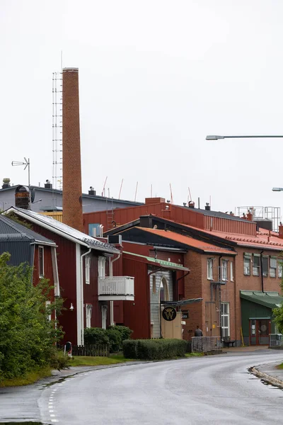 Burtrask Sweden August 2022 Facade Sign Vasterbotten Cheese Factory — Fotografia de Stock