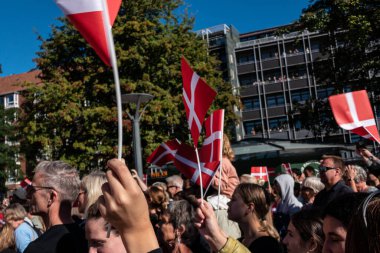 Copenhagen, Denmark Crowds gather at the Frederiksberg Radhus to welcome Queen Margrethe II of Denmark.