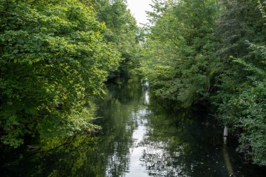 Copenhagen, Denmark, A little canal  in the Husum district.