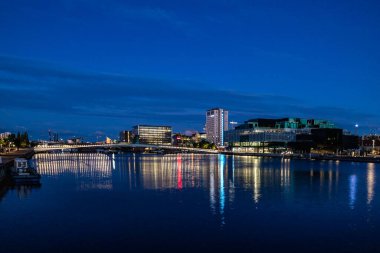 Copenhagen, Denmark,A pedestrian and cycle bridge downtown over a canal and called the Lille Langebro, or little Long Bridge.